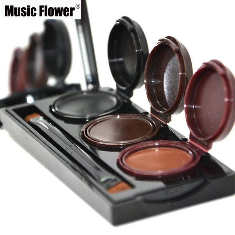 Palette de maquillage Music Flower Brand : gel eyeliner et poudre à sourcils, waterproof, longue tenue, sans bavure, pour sublimer les sourcils