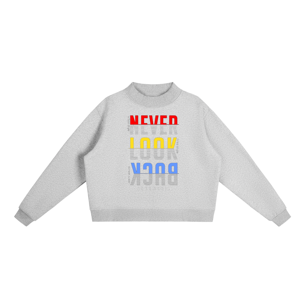 Essential Fleece Mock-Neck Crew Sweatshirt