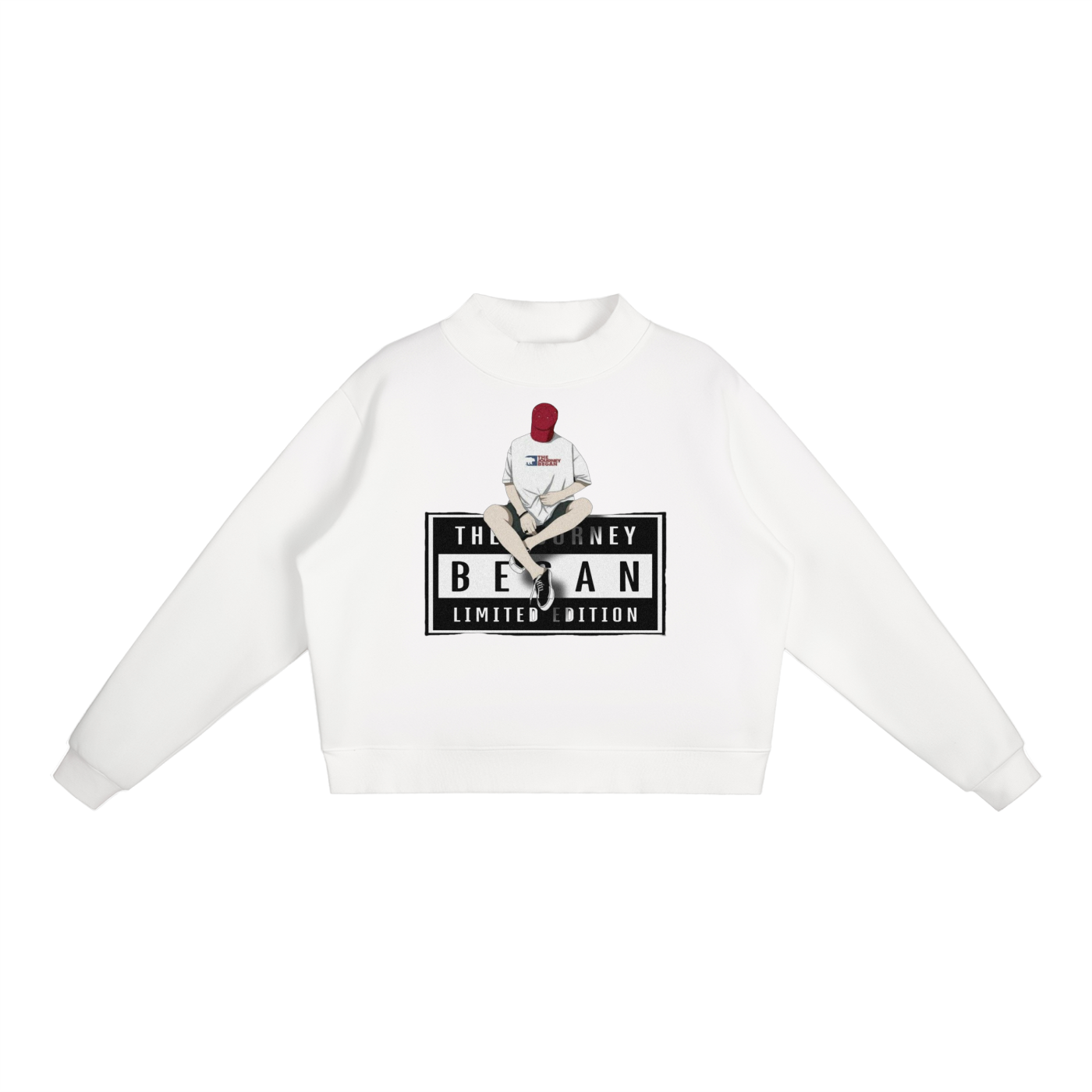 Essential Fleece Mock-Neck Crew Sweatshirt