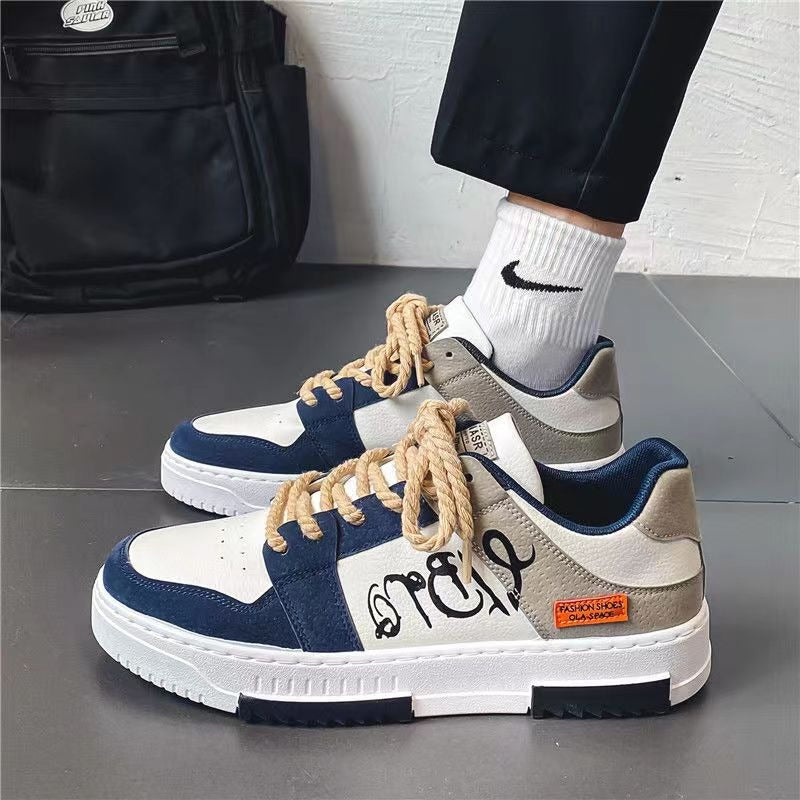 Korean style trendy men's shoes, men's versatile shoes, teenage student board shoes, internet famous sports and leisure shoes