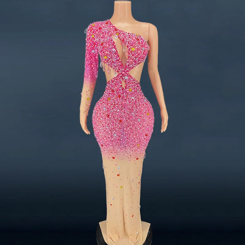 Vestido de noche con corte de perlas y diamantes de imitación, Vestidos Elegantes ajustados de cumpleaños clásicos para Mujer, Knie Lange Party Kleider 