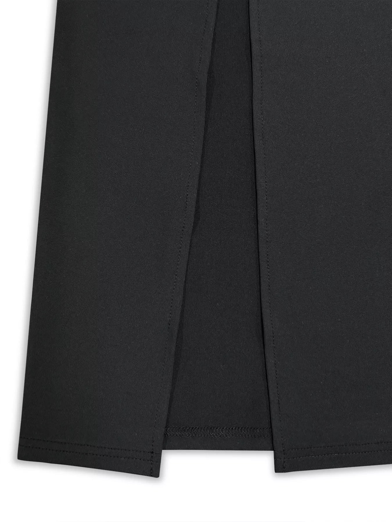 Square Neck Long Sleeve Slit : Bodycon Maxi Dress