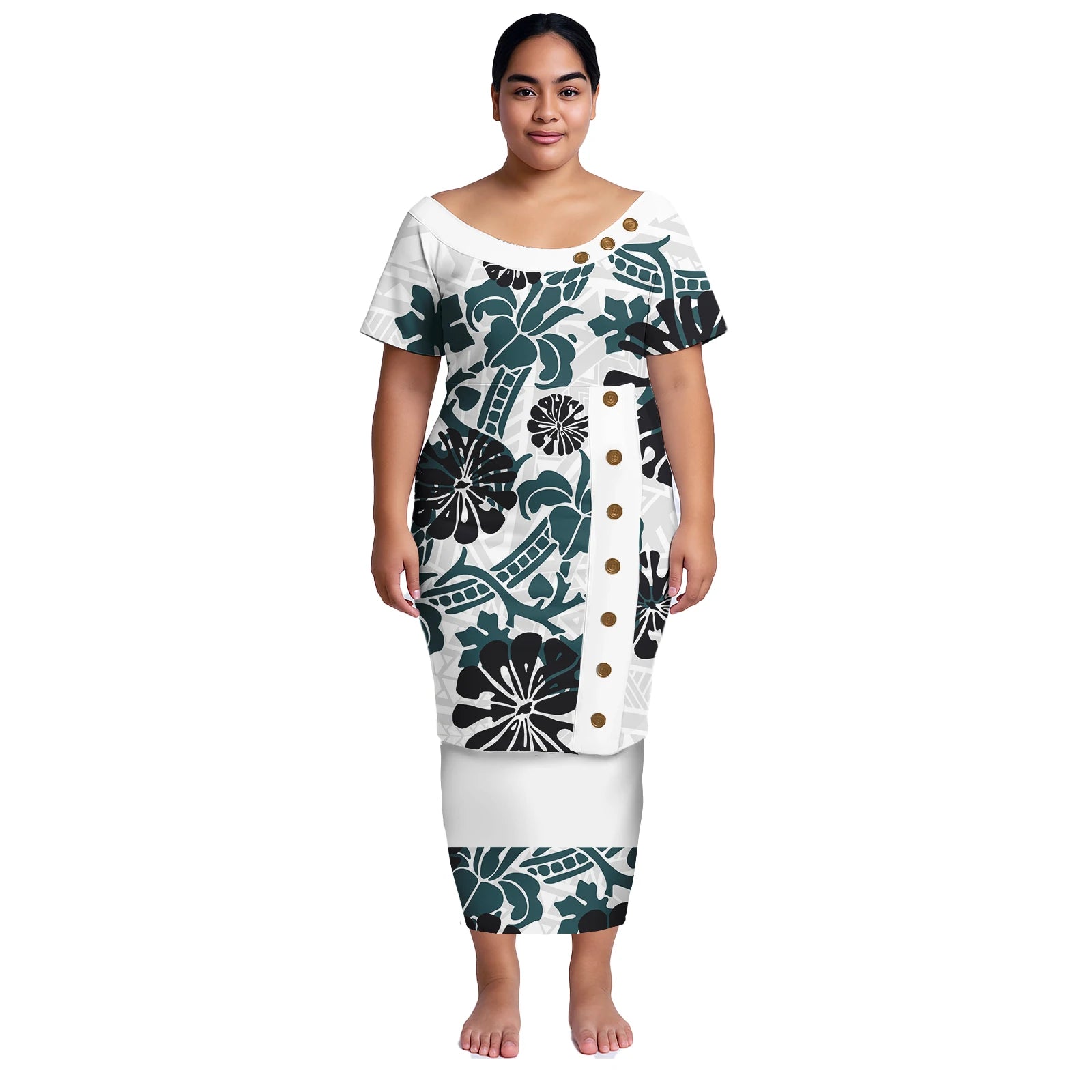 Conjunto de 2 piezas de camisa y falda para mujer, vestido de noche con estampado polinesio, ropa de talla grande con estampado personalizado, vestido informal de verano 