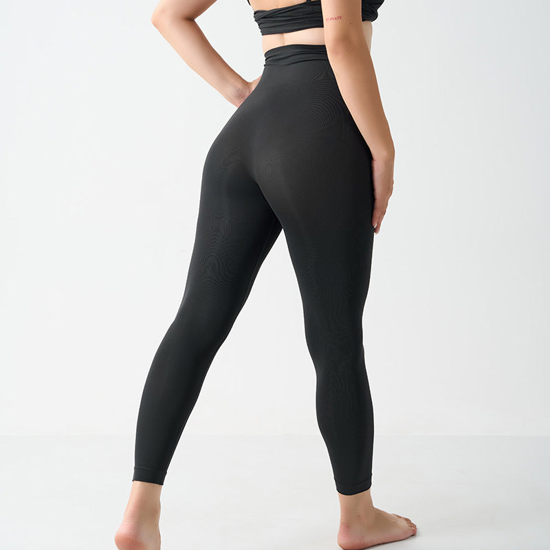 Pantalon de sport élastique et doux pour la peau, idéal pour le fitness, la course et le yoga.