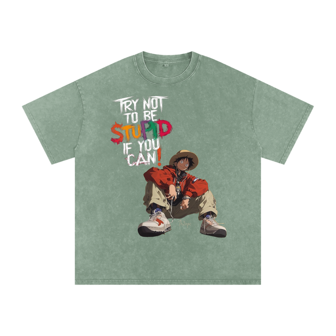 Snow Washed Oversized Cotton T-Shirt