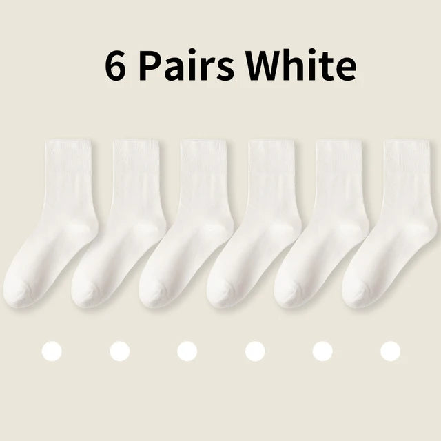 Pure cotton socks with loose cuffs for men and women