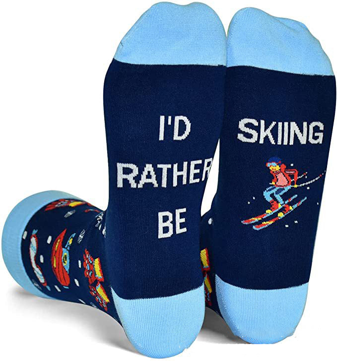 Chaussettes à lettres anglaises pour le camping, la pêche, l'alpinisme et les sports de ski. Chaussettes hautes.