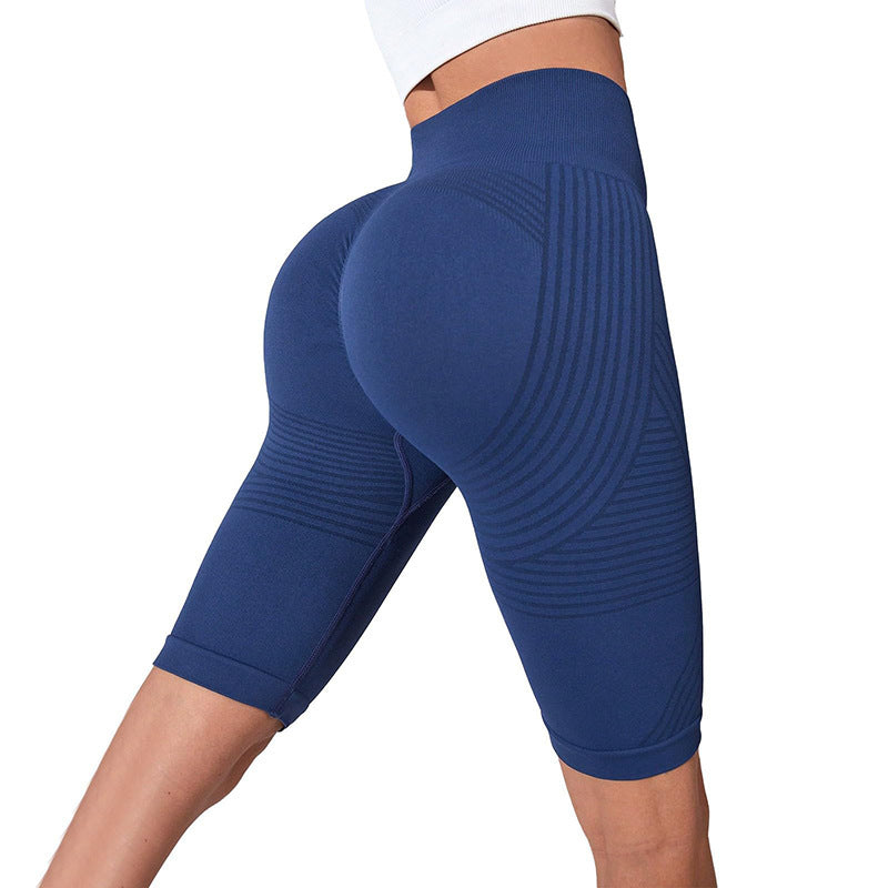 Seamless Butt-Lifting Fitness Pants with Tummy Control and High Waist Peach Bottom Yoga Shorts