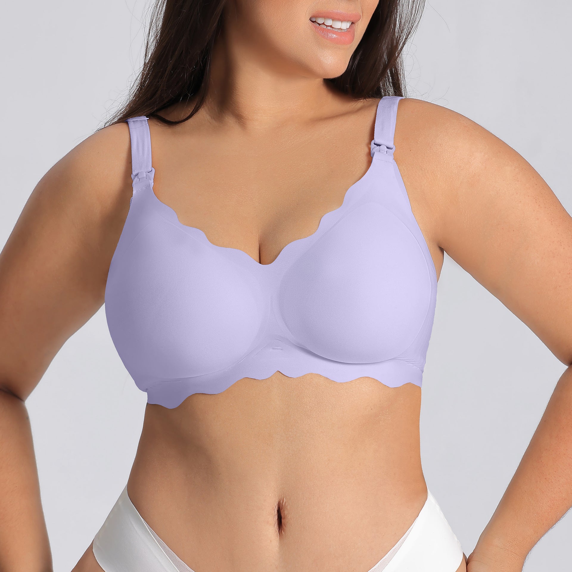 Wire-Free Side Support Lifting Underwire-Free Gel Seamless Nursing Underwear Customized