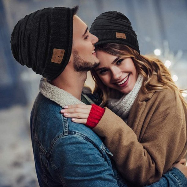 Gorro musical para hombre y mujer, gorro de punto con Bluetooth incorporado 