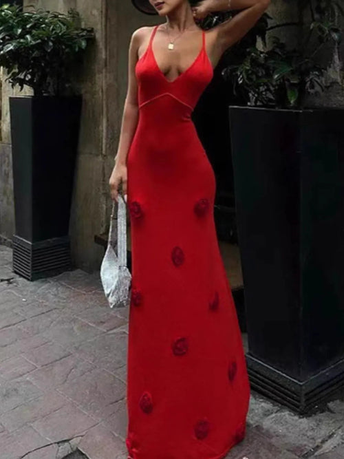 White Flower Maxi : Cami Dress