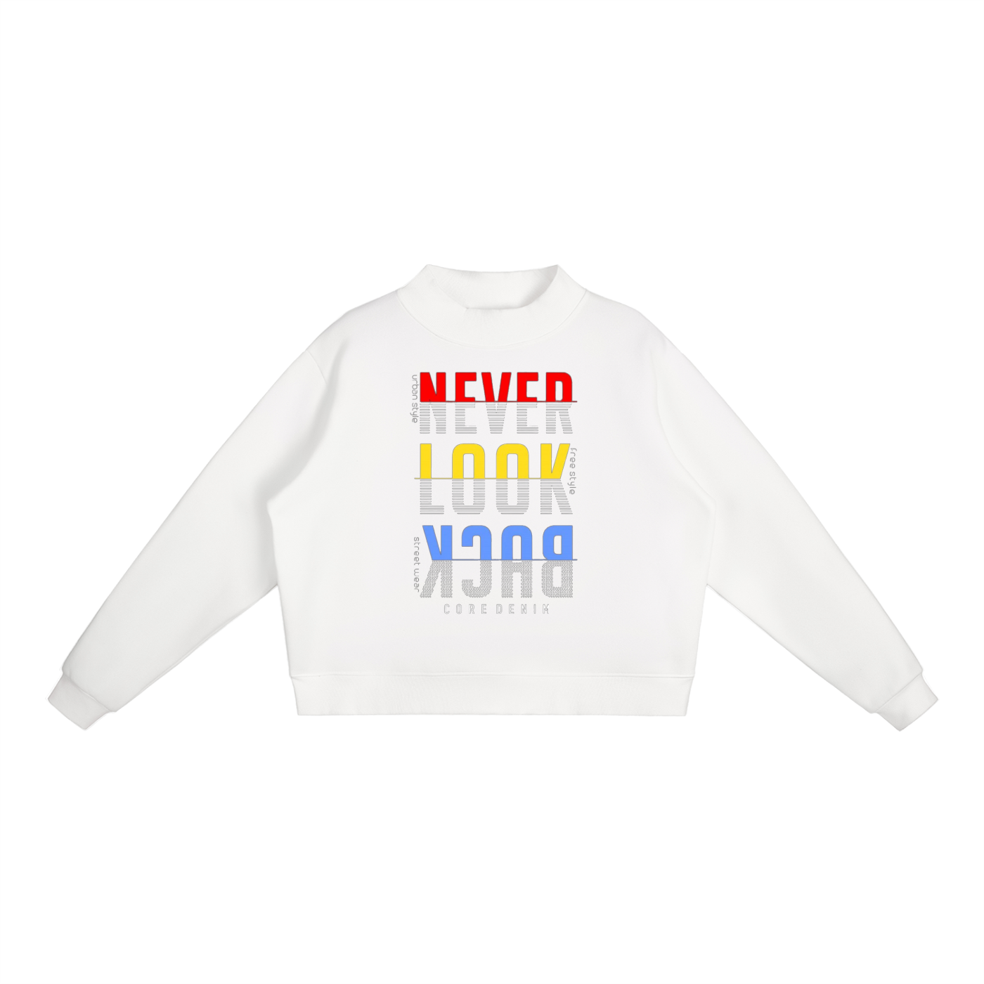 Essential Fleece Mock-Neck Crew Sweatshirt