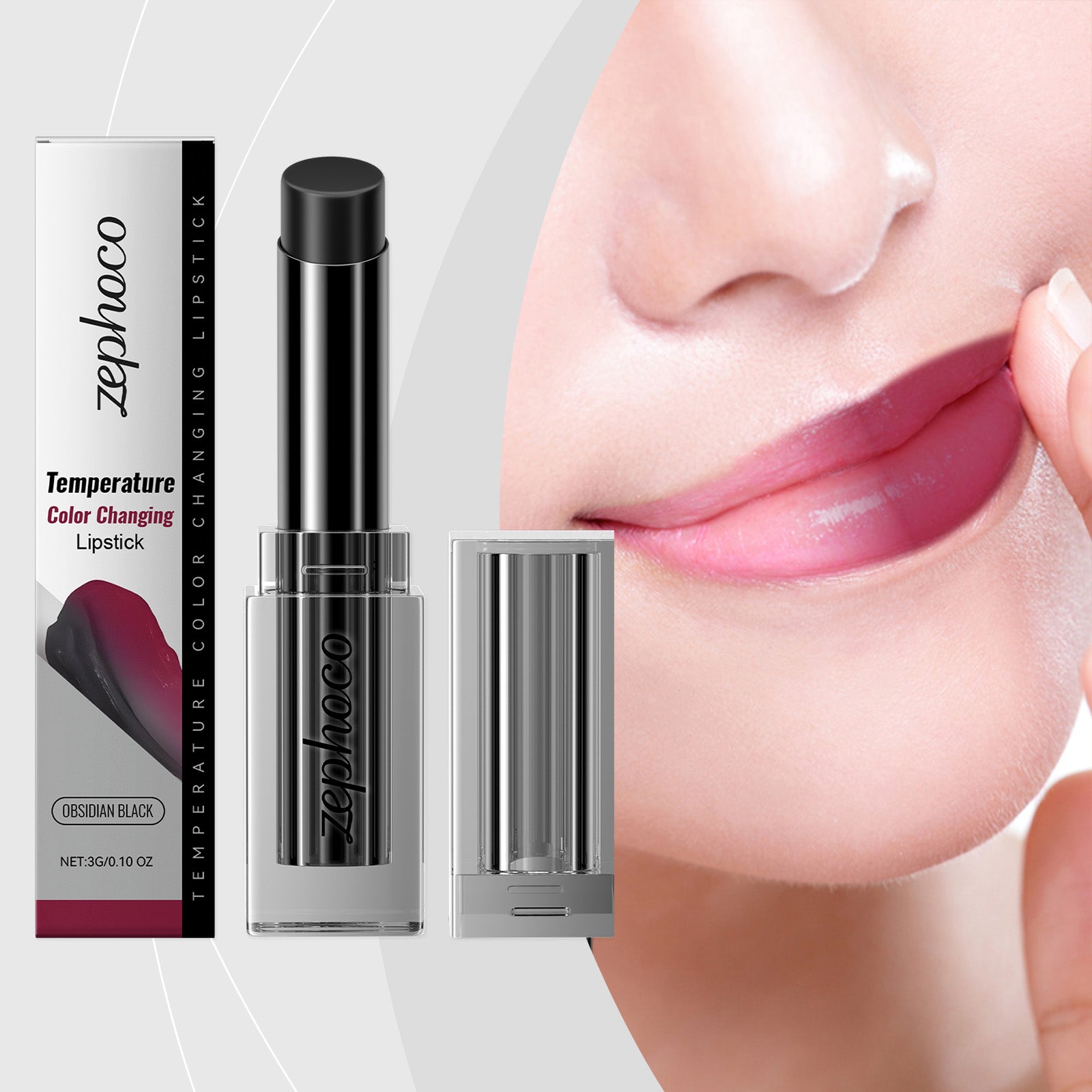 zephoco Obsidian Warming Lip Balm, Gently Moisturizes, Moisturizes, Reduces Lip Lines, And Careens Tender Lips