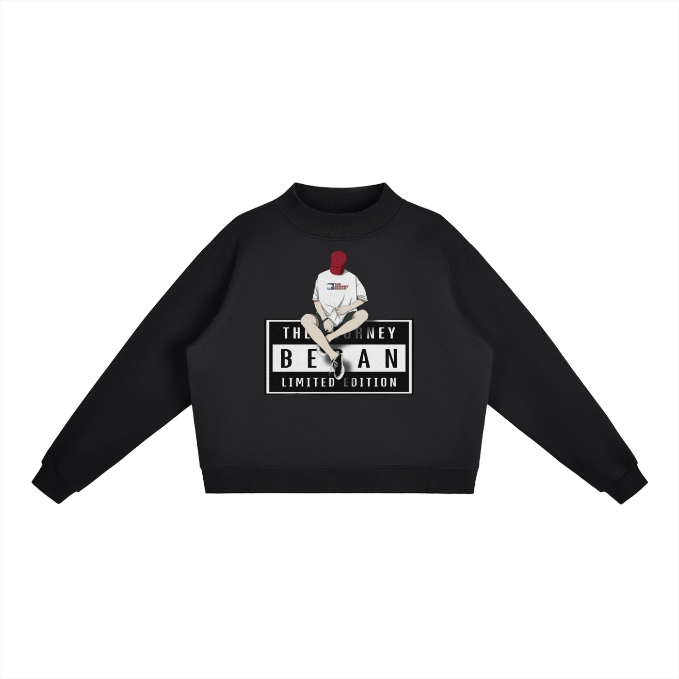 Essential Fleece Mock-Neck Crew Sweatshirt
