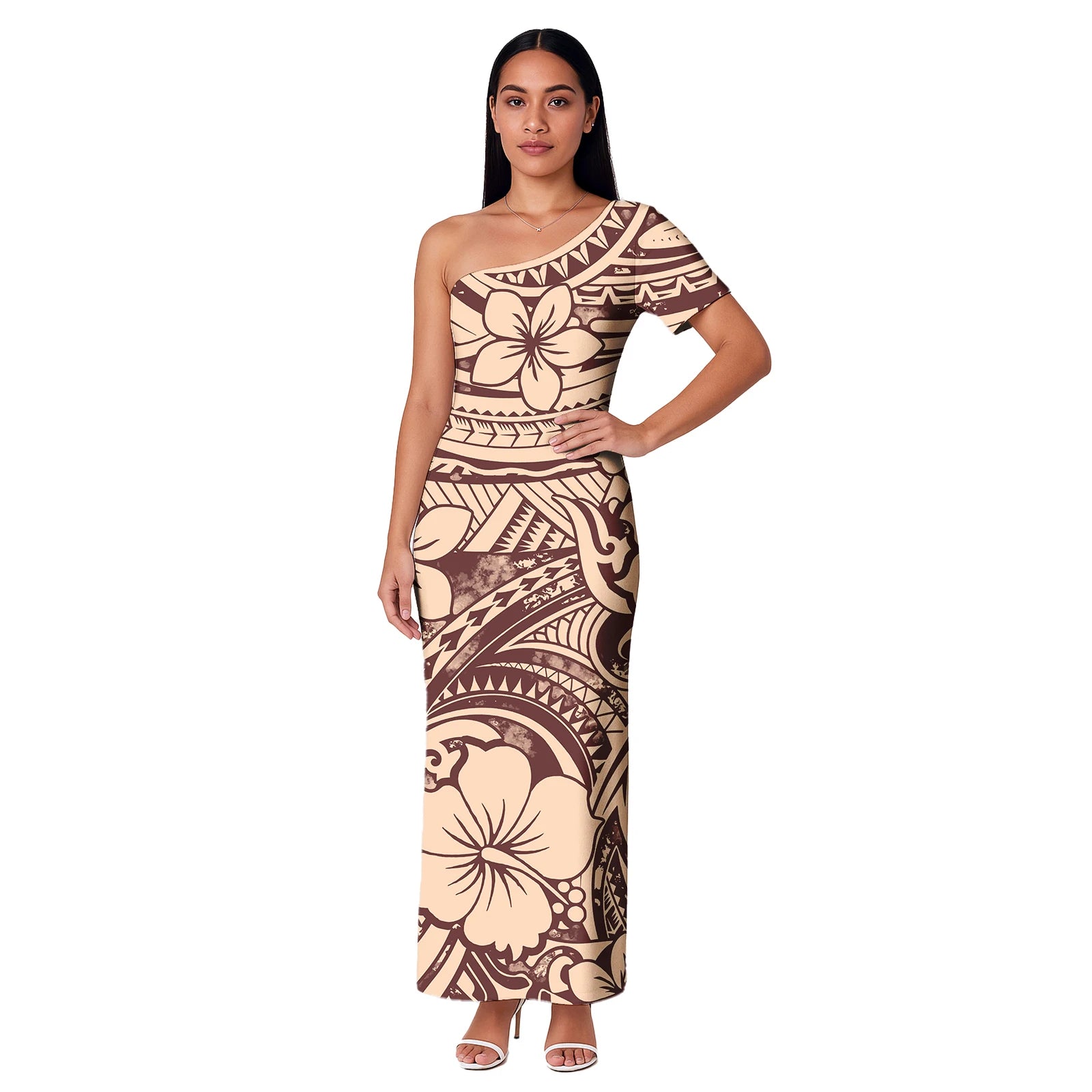 Ladies Dresses Polynesian Tribal Designs Sexy Hawaiian Tropical Printed Casual Dress New Plus Size Gowns Women