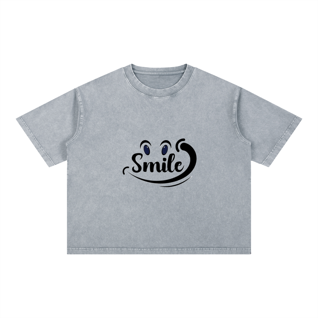 Mineral Wash Boxy Cotton T-Shirt