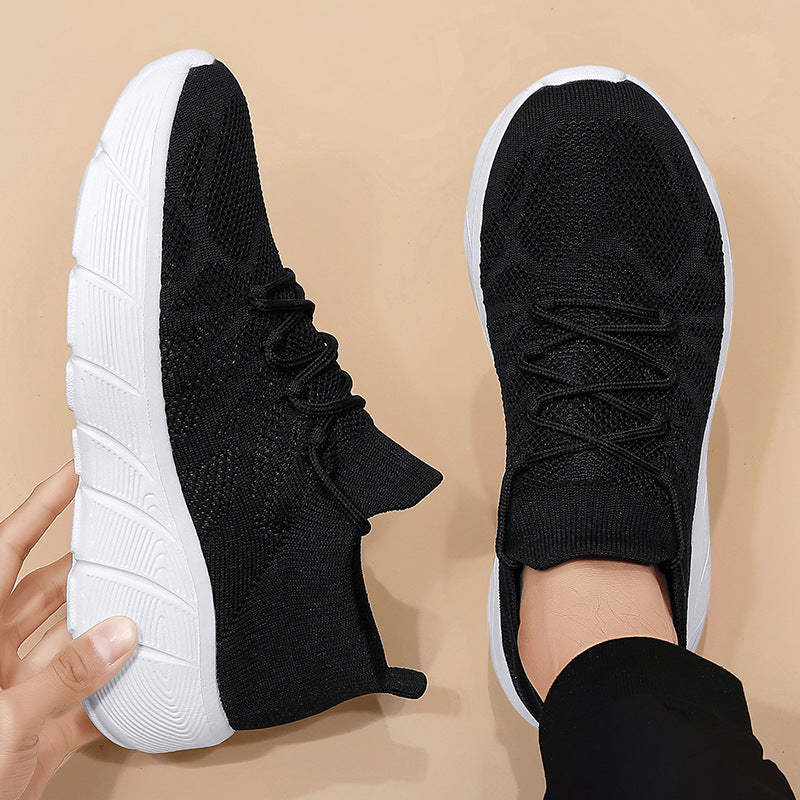 Cross-border New Socks Shoes for Men and Women, Casual Couple Shoes, Thick Sole Student Fashion All-Match Flyknit Sports Shoes for Men