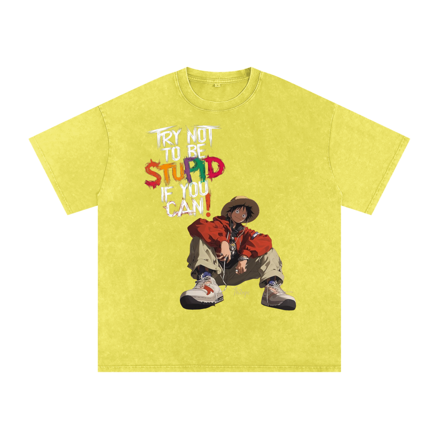 Snow Washed Oversized Cotton T-Shirt