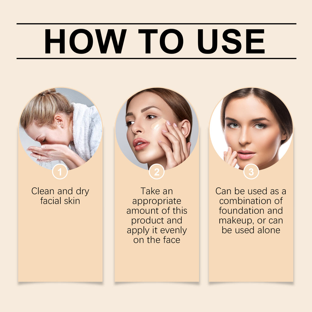 Eelhope Face Cc Cream, Natural Concealer Long-Lasting Moisturizing And Brightening Outdoor Protective Toner Cream