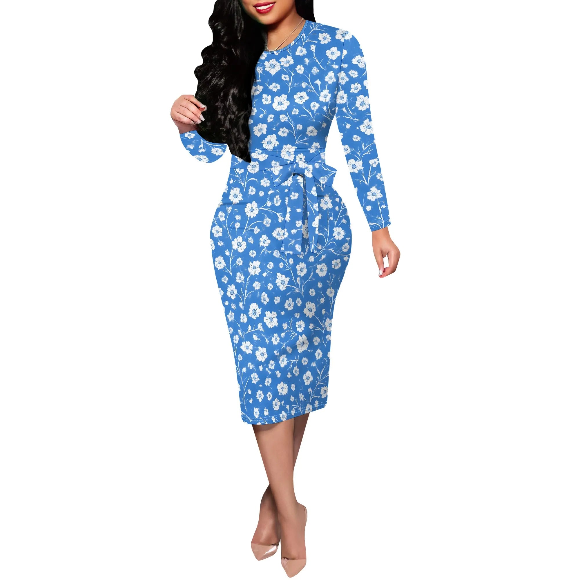 Women's Formal Church Dresses Elegant Midi Dress Office Pencil Dress for Work Funeral Cocktail Dresses