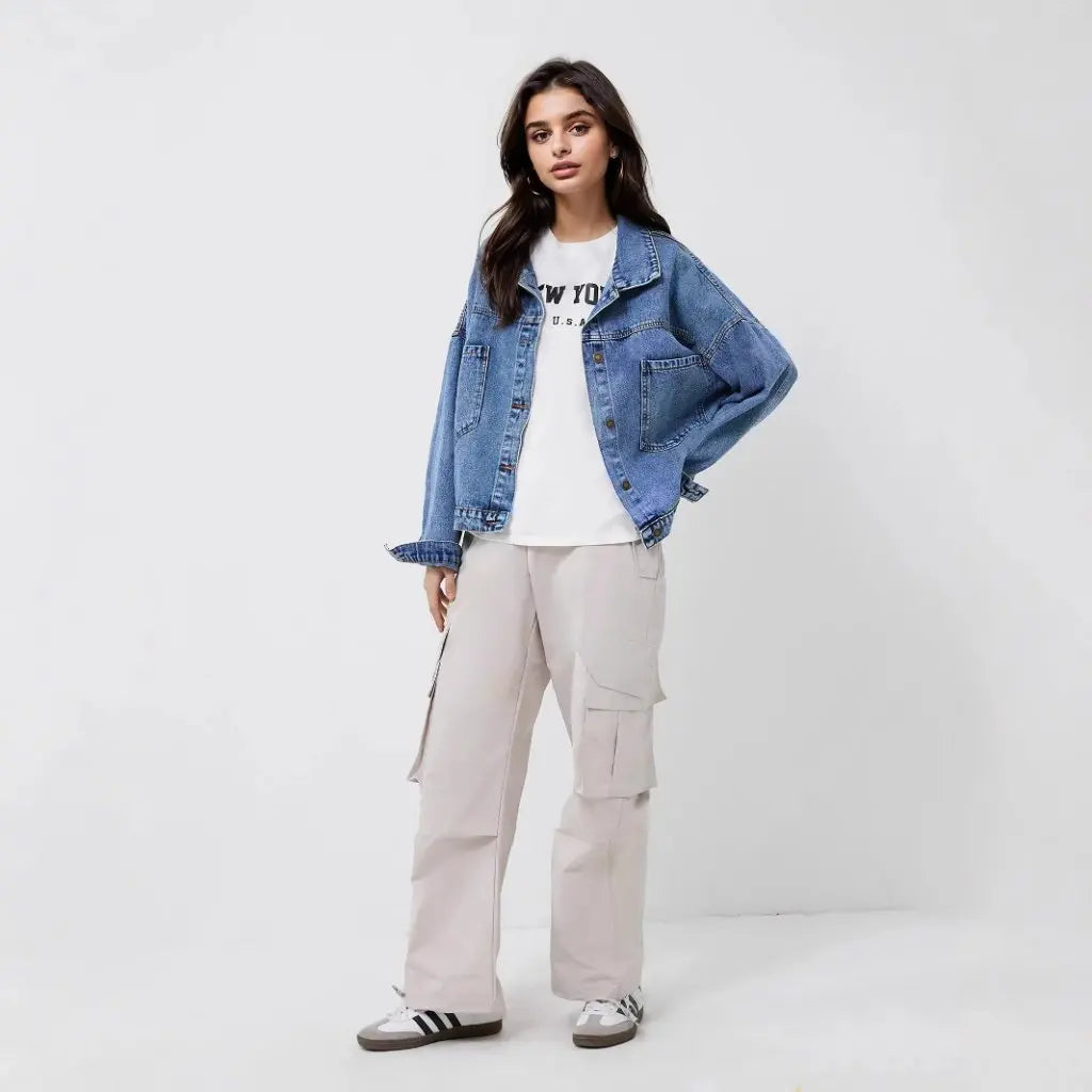 Women's Denim Coat Autumn Fashionable Casual Outerwear Jacket