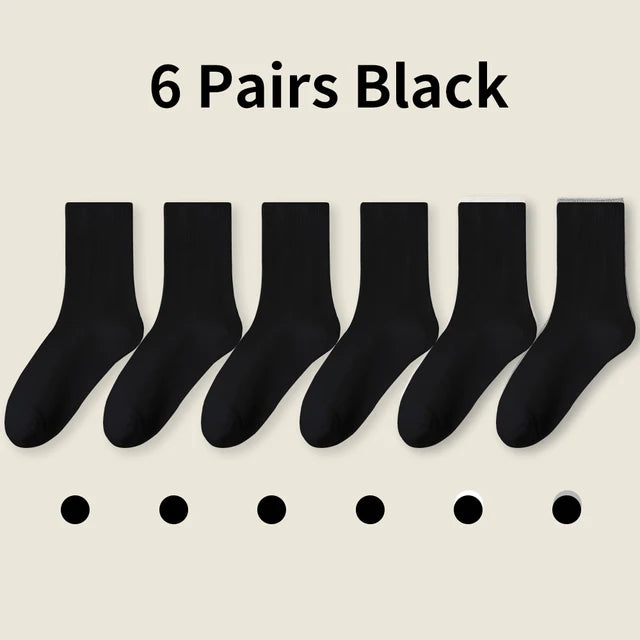 Pure cotton socks with loose cuffs for men and women
