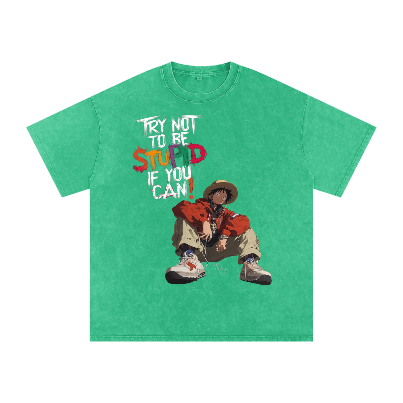 Snow Washed Oversized Cotton T-Shirt