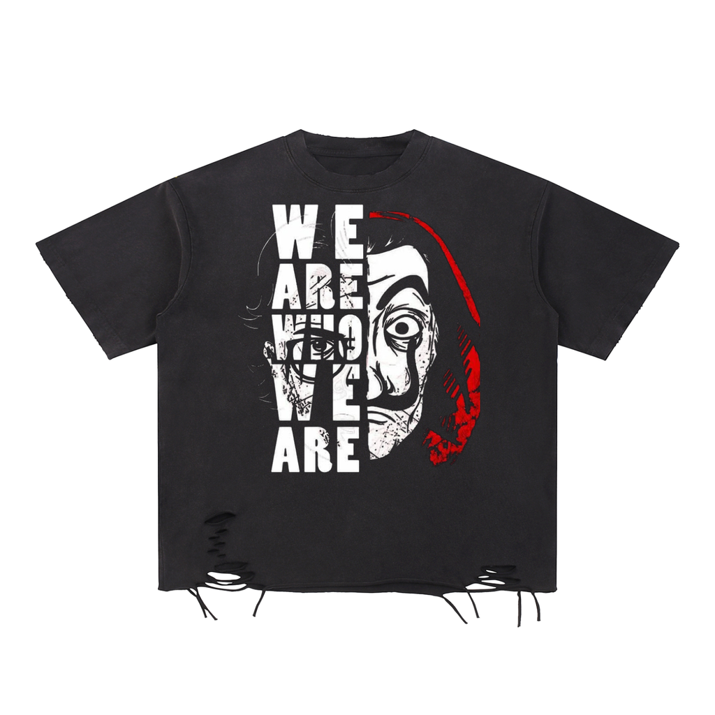 Snow Washed Raw-Hem T-Shirt