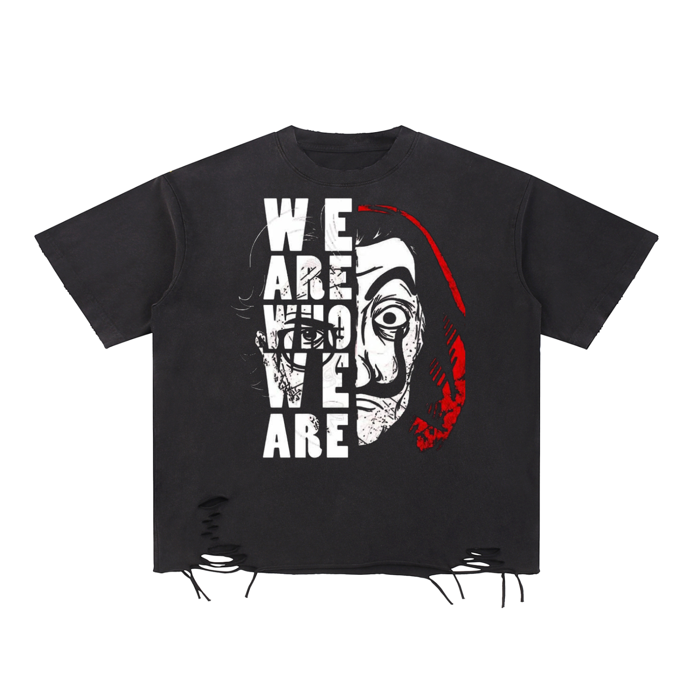 Snow Washed Raw-Hem T-Shirt