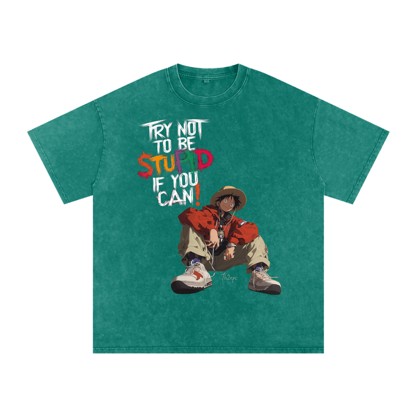 Snow Washed Oversized Cotton T-Shirt