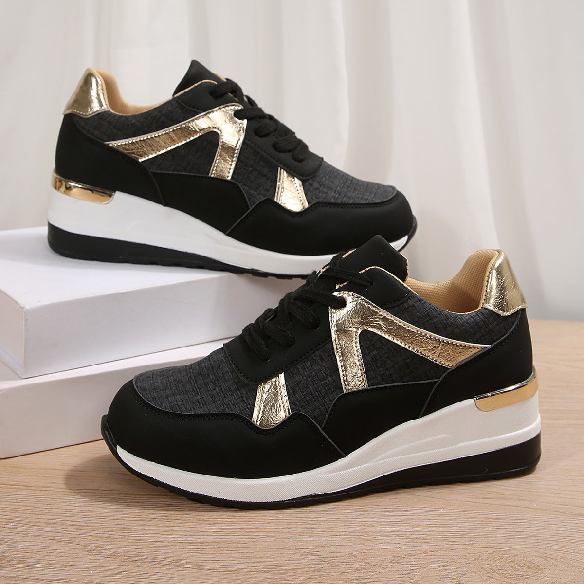 Plus Size Round Toe Retro Sports Shoes for Women Spring and Autumn Fashion New Thick Sole Casual Women's Shoes