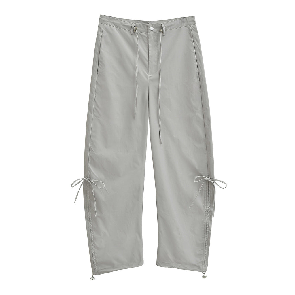 Bow tie tied work pants