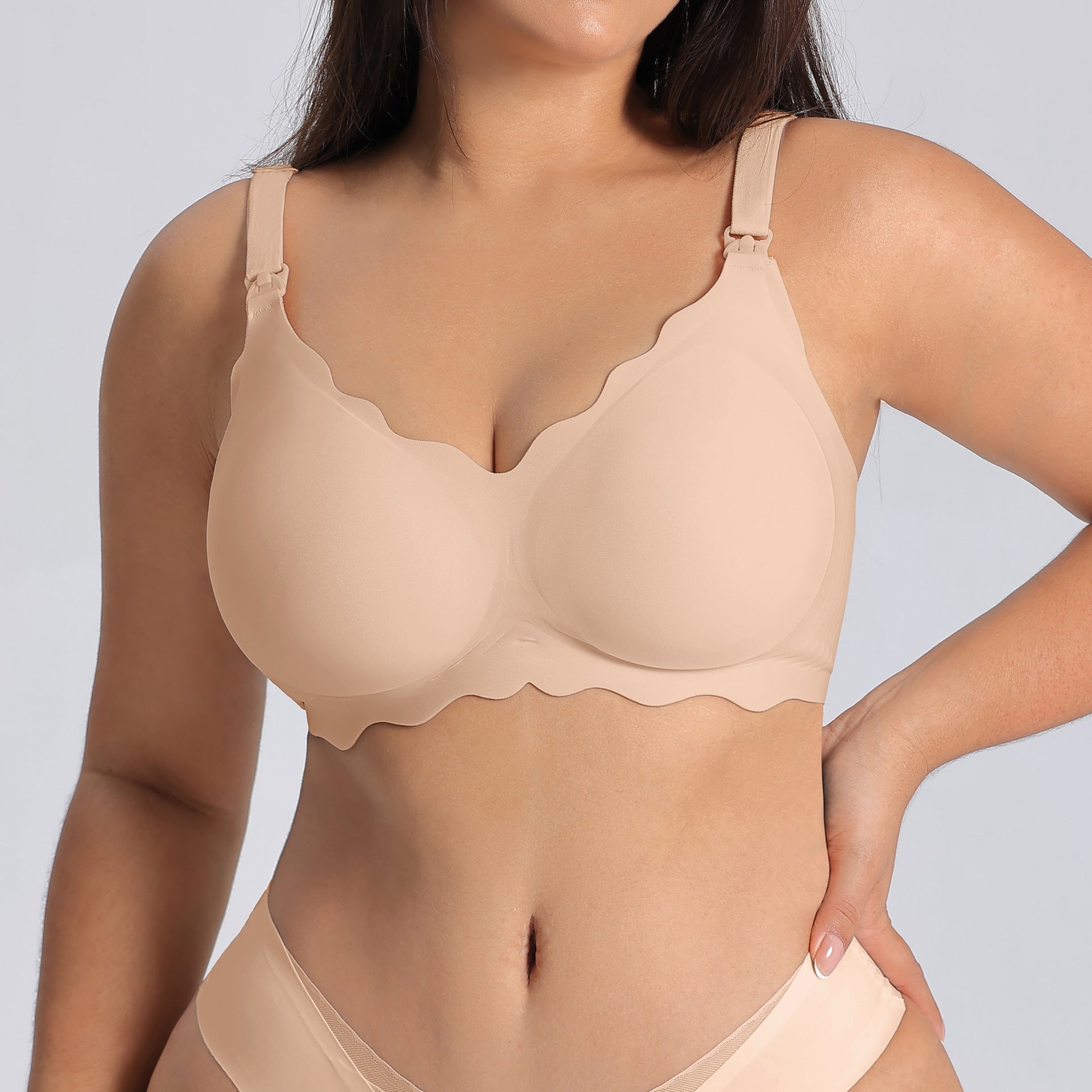 Wire-Free Side Support Lifting Underwire-Free Gel Seamless Nursing Underwear Customized