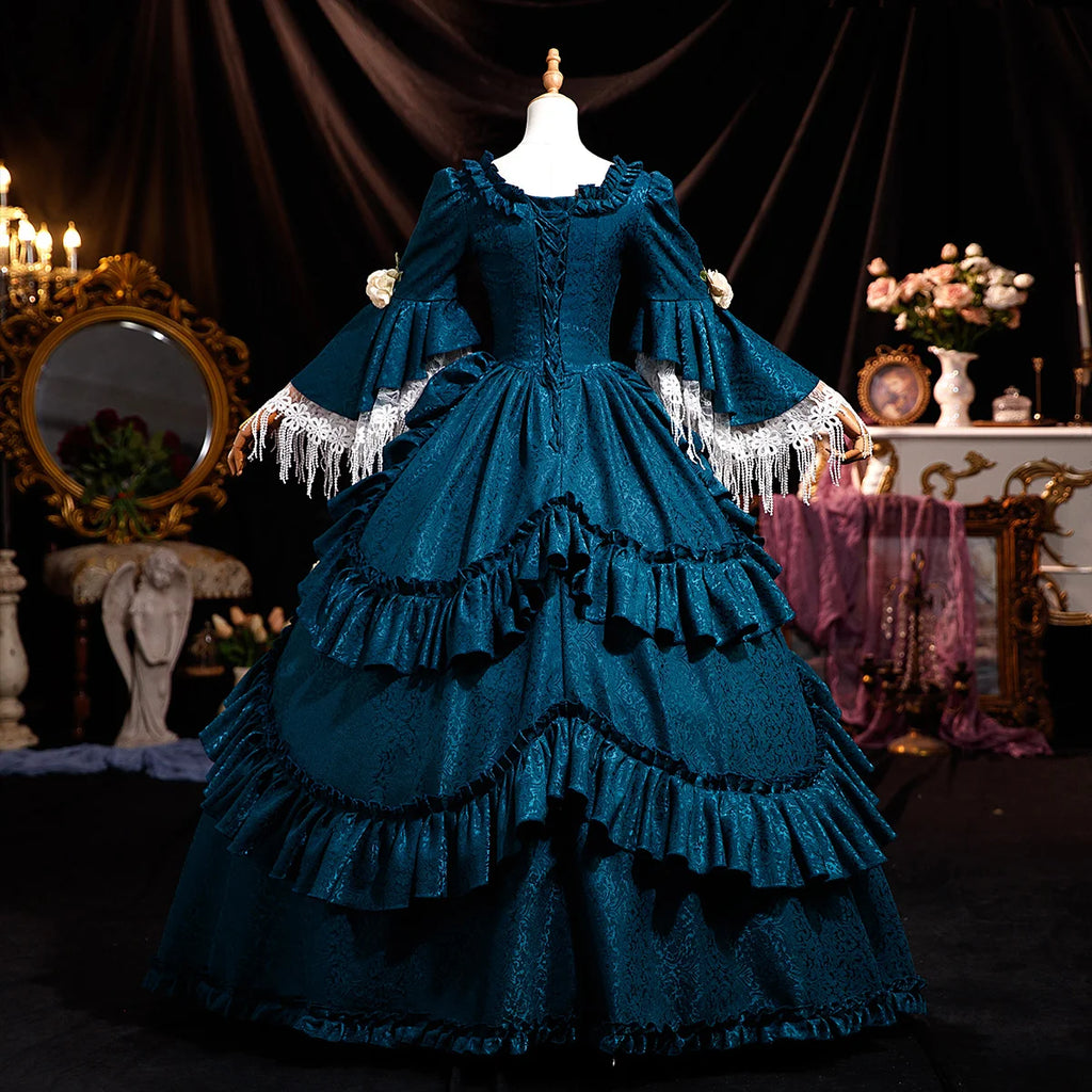 Vestido de gala estilo victoriano británico con temperamento de lujo, estilo princesa del bosque, corte francés, celebridades, banquetes, reuniones anuales 