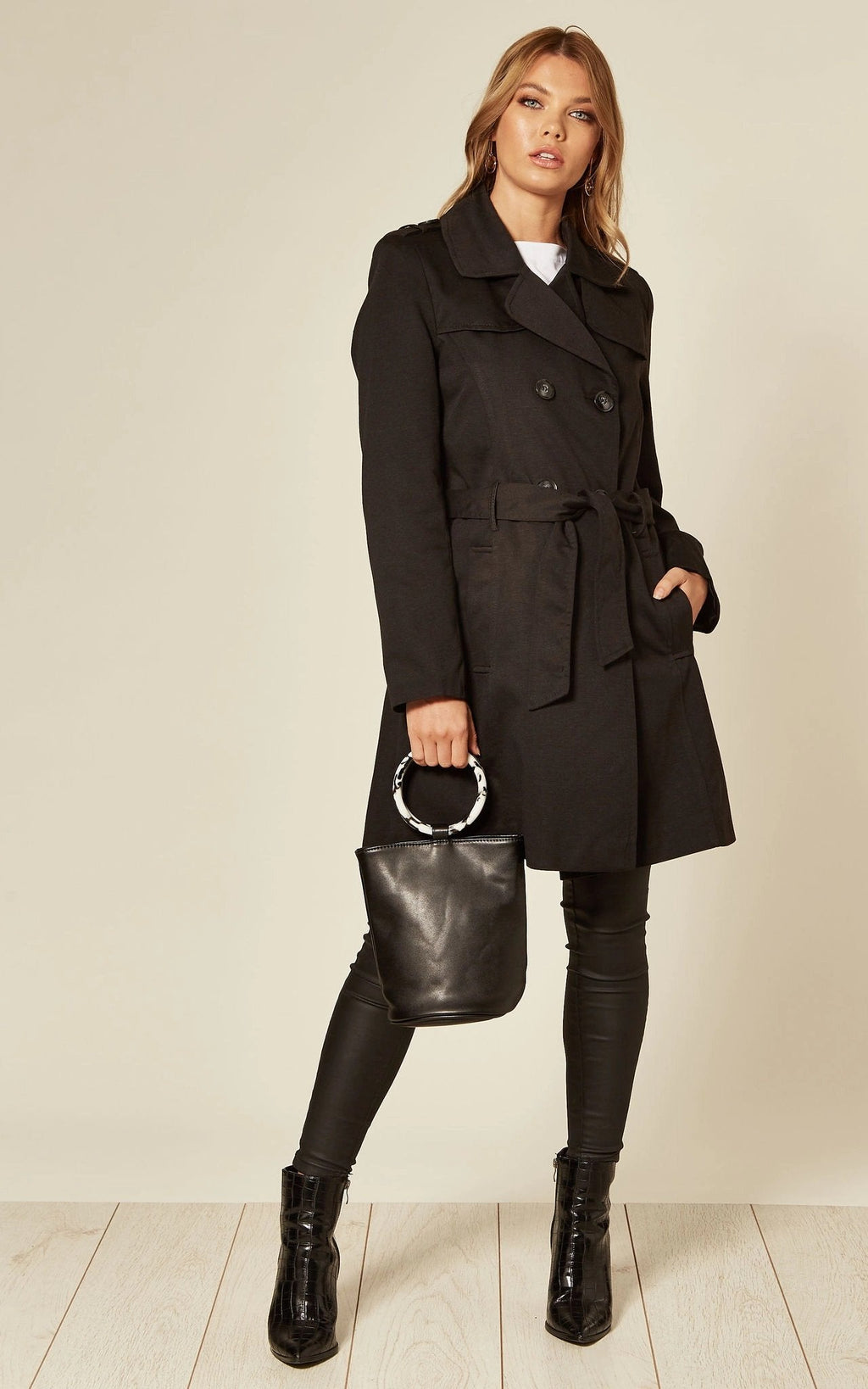 Spring/Summer Military Double Breasted Trench Coat (9049-SP)