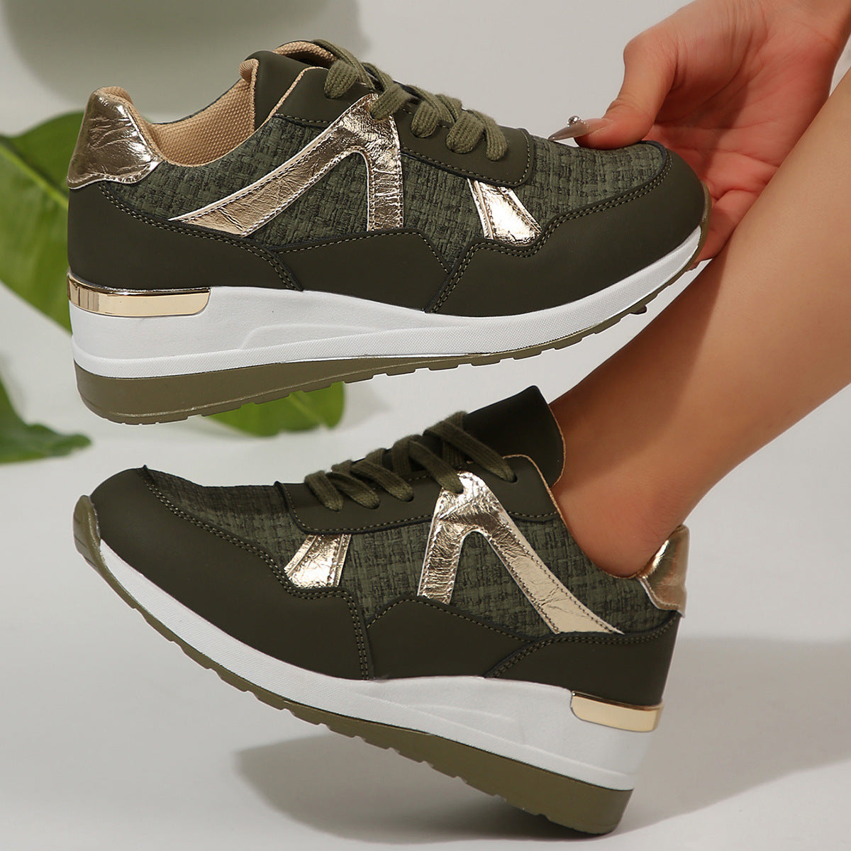 Plus Size Round Toe Retro Sports Shoes for Women Spring and Autumn Fashion New Thick Sole Casual Women's Shoes