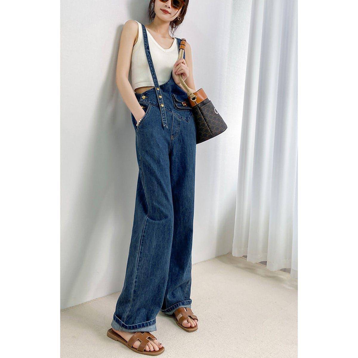 DenimCharm™ – Utility Strap Suspender Jeans