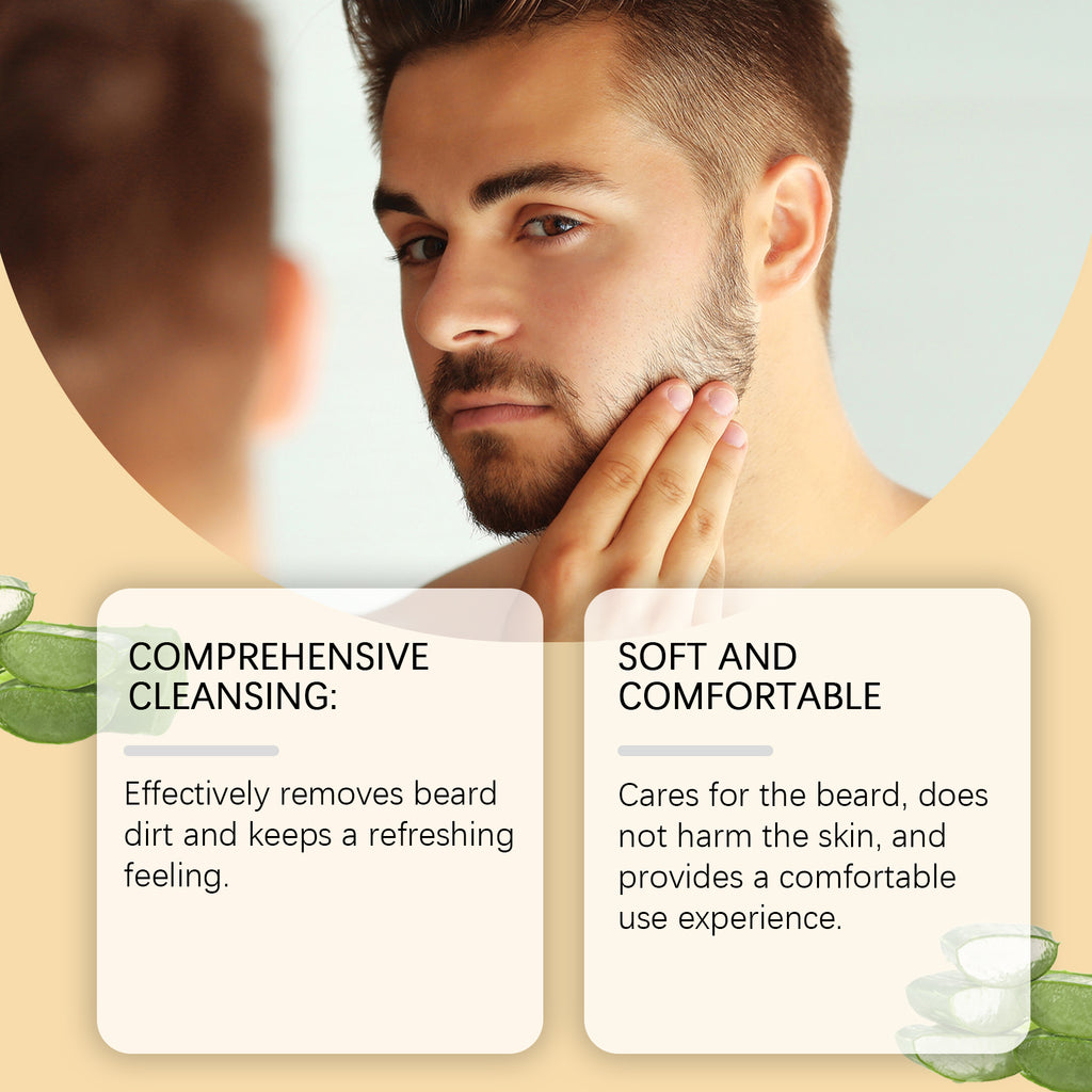 Shampoing après-rasage pour hommes East Moon, lotion hydratante, assouplissante, nourrissante, nettoyante, régulatrice de sébum et rafraîchissante pour la barbe