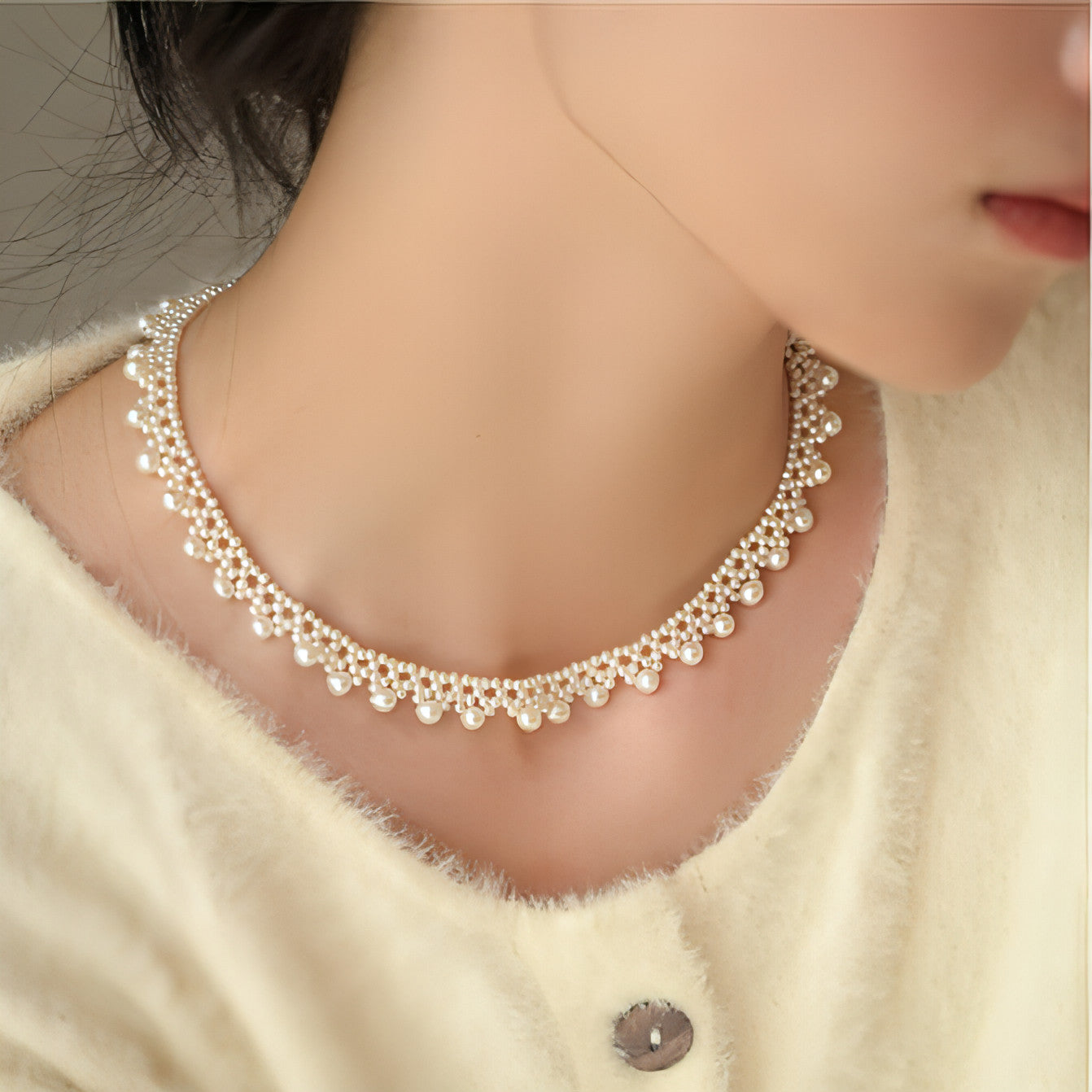 LuxeJewels™ – South Sea Pearl Necklace with 18K Gold Accent
