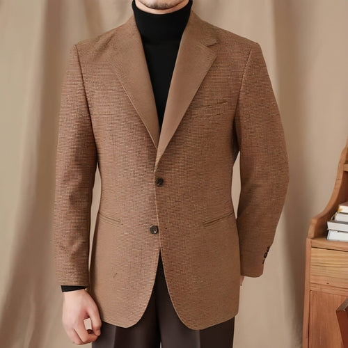 WoolRetro™ – Slim Fit Houndstooth Vintage Coat