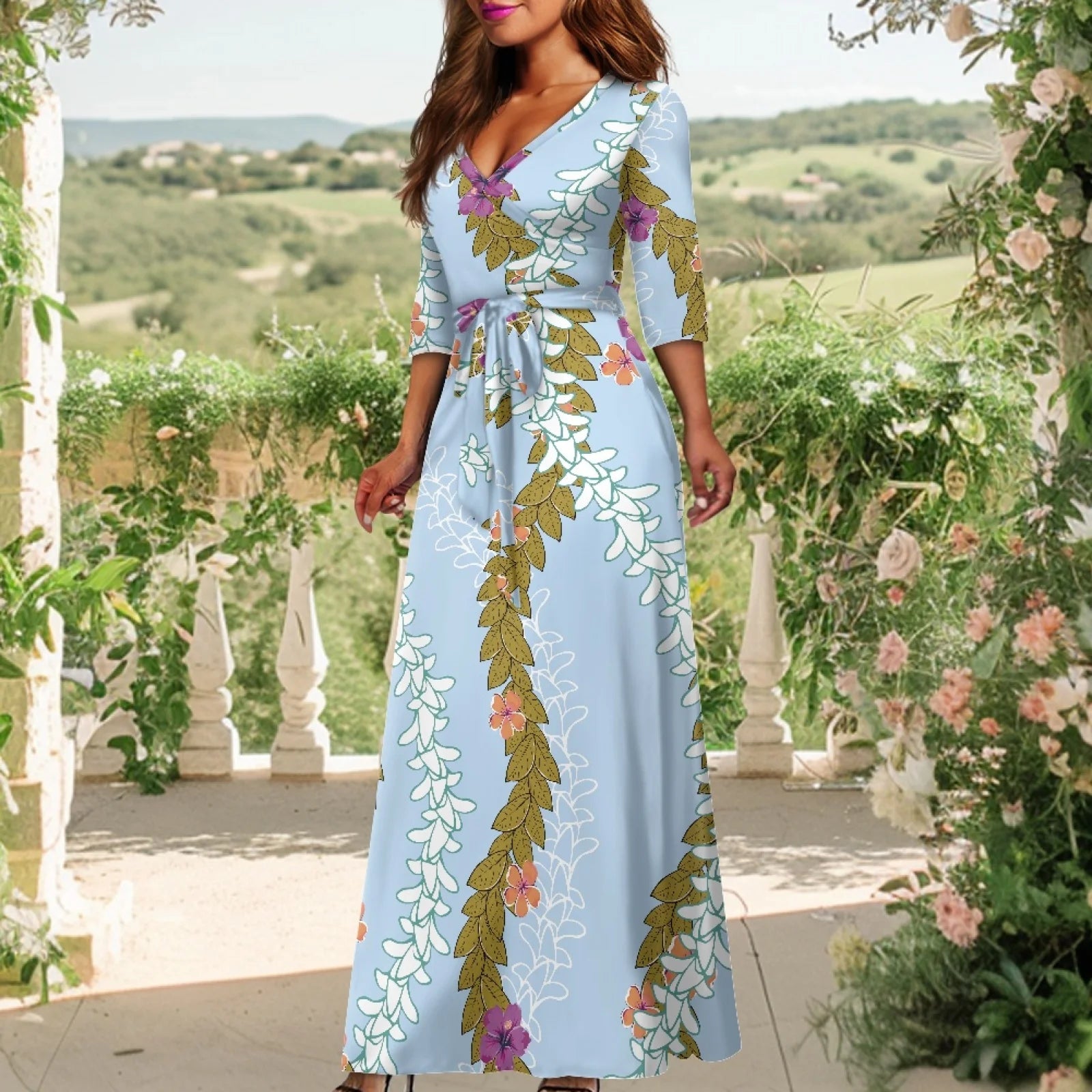 Hawaii Festival Celebration Puakenikeni Lei Dress 2025 | Premium Custom POD Service | Resort Bestseller Island Style