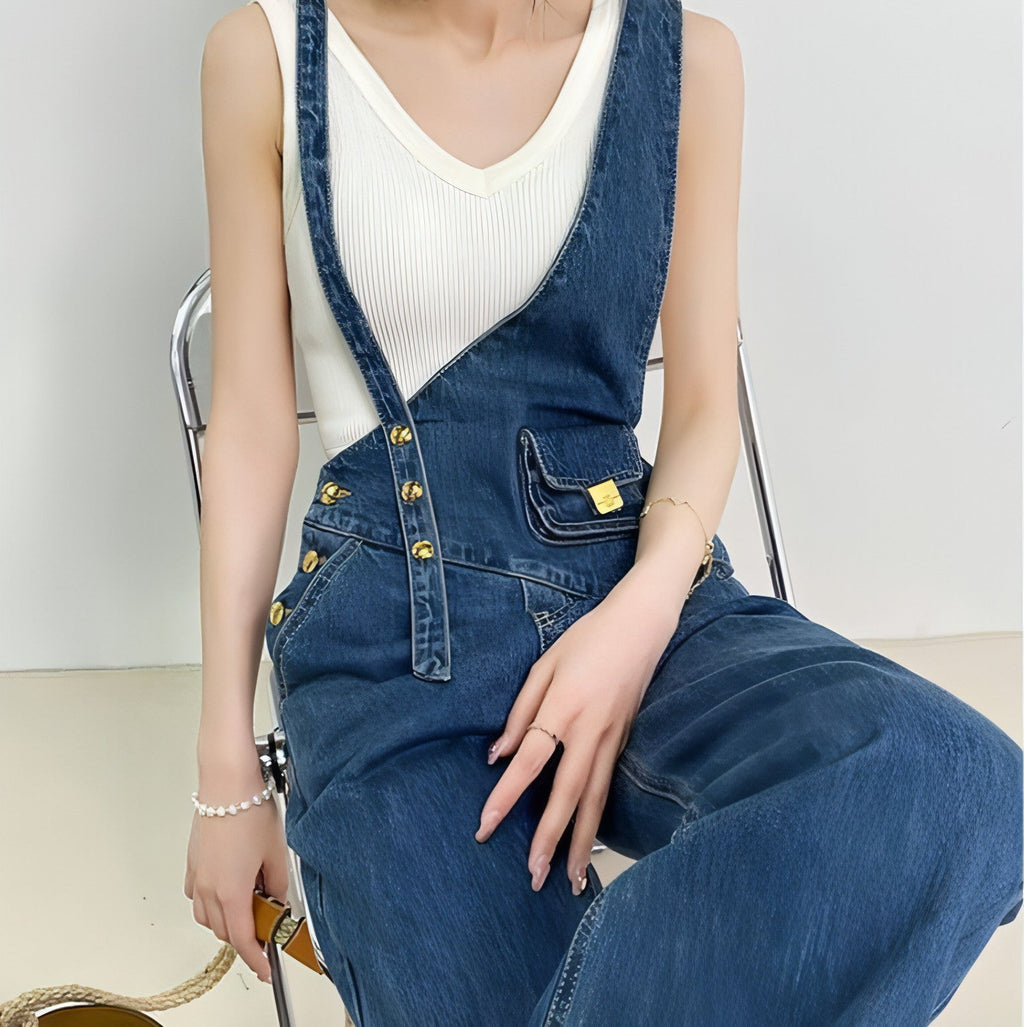 DenimCharm™ – Utility Strap Suspender Jeans