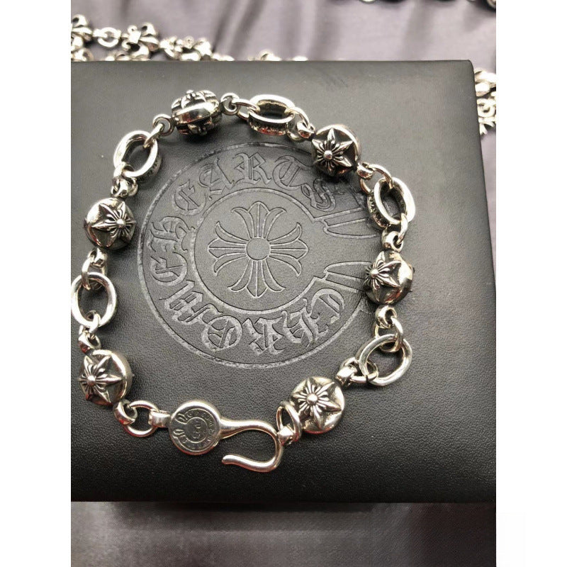 Cross flower dice bracelet jewelry