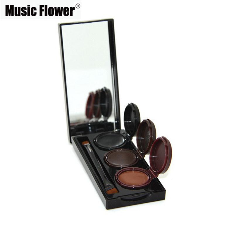 Palette de maquillage Music Flower Brand : gel eyeliner et poudre à sourcils, waterproof, longue tenue, sans bavure, pour sublimer les sourcils