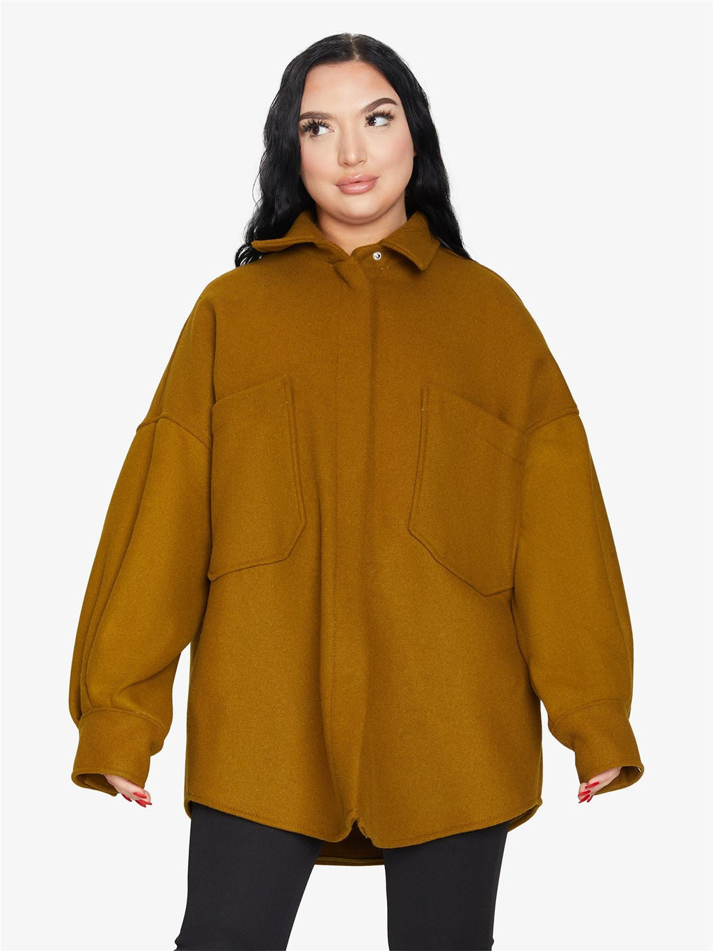 Chaqueta con bolsillo de parche de gran tamaño