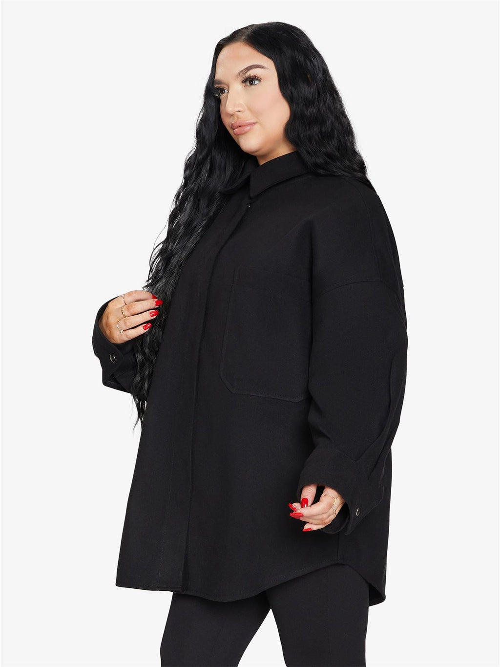 Chaqueta con bolsillo de parche de gran tamaño