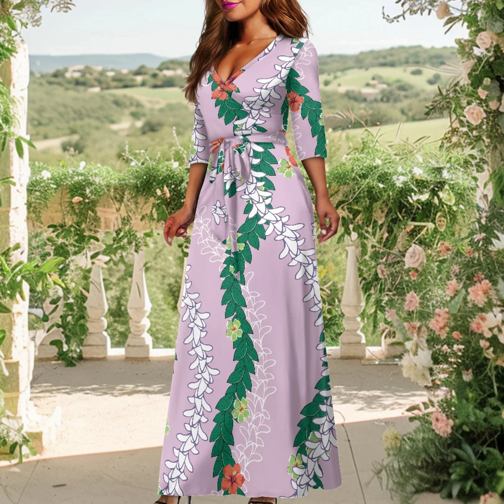 Hawaii Festival Celebration Puakenikeni Lei Dress 2025 | Premium Custom POD Service | Resort Bestseller Island Style