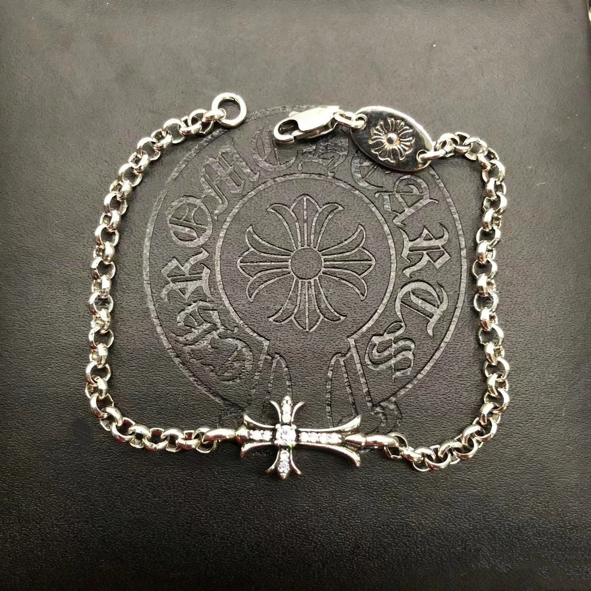 Cross flower dice bracelet jewelry