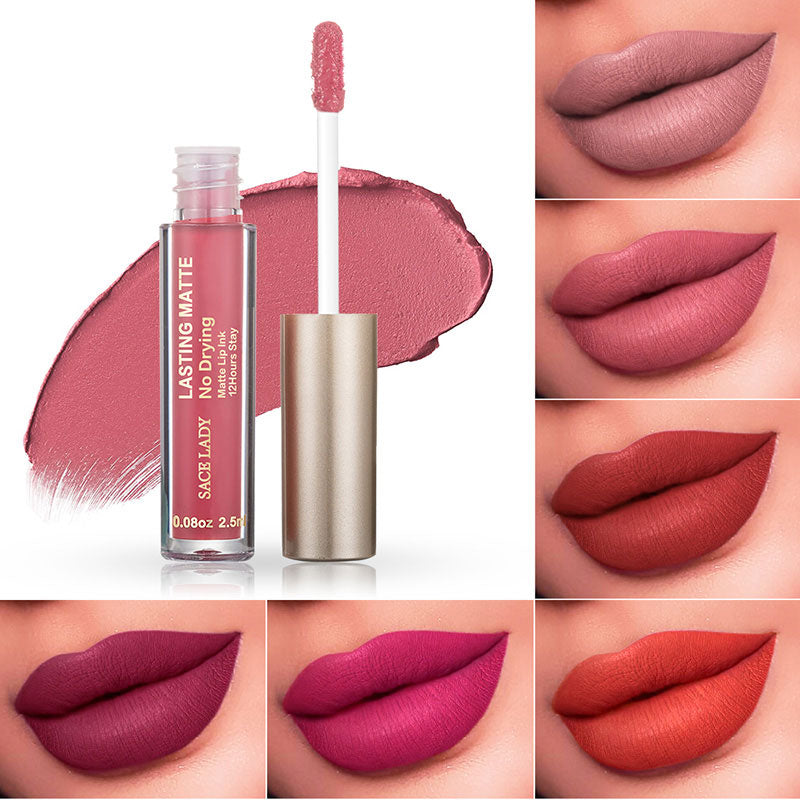 Kit de maquillage : rouge à lèvres nude waterproof longue tenue, gloss, cosmétiques, maquillage des lèvres