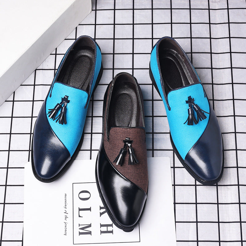 Leather shoes for men, business formal, plus size fit, trendy and casual shoes, Korean version, versatile and trendy, British style